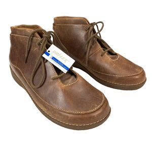 Duluth Trading Co. Andina Chukka Ankle Boots Brown Leather Women Sz 9.5M Lace Up